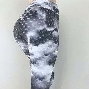 Brazilian Textured LeggingsTie Dye BLACK/WHITE